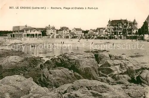 AK / Ansichtskarte Le_Croisic Rochers Plage et Chalets a Port Lin Le_Croisic