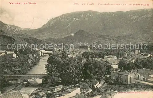 AK / Ansichtskarte Quillan Vue generale sur la Ville et sur l Aude Quillan