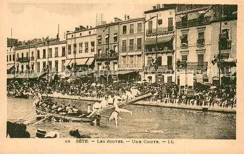 AK / Ansichtskarte Sete_Cette Les Joutes Une Chute 