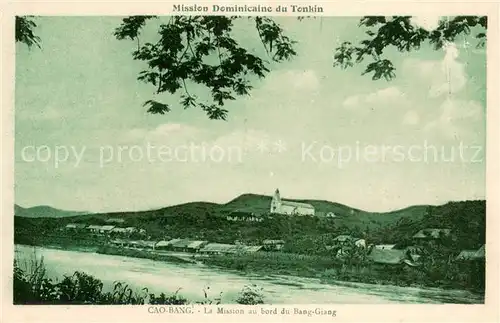 AK / Ansichtskarte Cao_Bang La Mission au bord du Bang Giang 