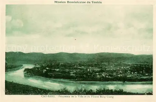 AK / Ansichtskarte Cao_Bang Panorama de la ville et du Fleuve Bang Giang Mission Dominicaine du Tonkin 