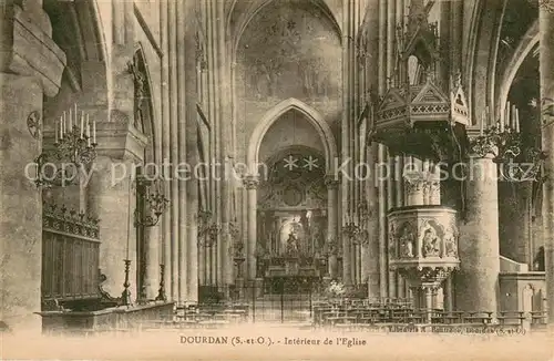 AK / Ansichtskarte Dourdan Interieur de l egise Dourdan