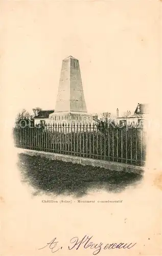 AK / Ansichtskarte Chatillon_Hauts de Seine Monument commemoratif Chatillon Hauts de Seine