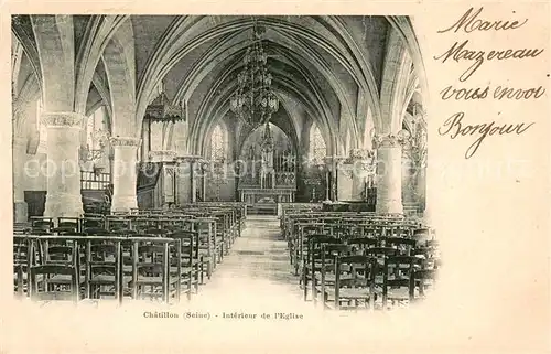 AK / Ansichtskarte Chatillon_Hauts de Seine Interieur de l eglise Chatillon Hauts de Seine
