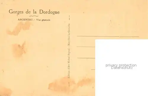 AK / Ansichtskarte Argentat Vue generale Collection Gorges de la Dordogne Argentat