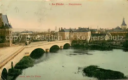 AK / Ansichtskarte La_Fleche Panorama Pont La_Fleche
