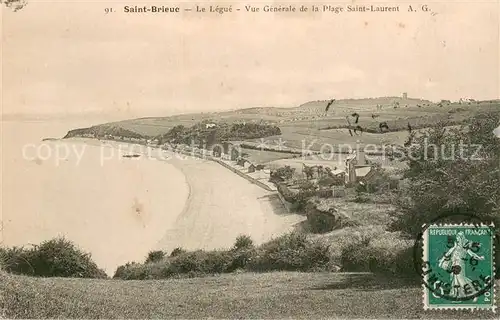 AK / Ansichtskarte Saint Brieuc_Cotes d_Armor Le Legue vue generale de la Plage Saint Laurent Saint Brieuc_Cotes d