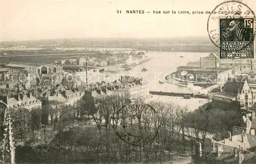 AK / Ansichtskarte Nantes_Loire_Atlantique Vue sur la Loire prise de la Cathedrale Nantes_Loire_Atlantique