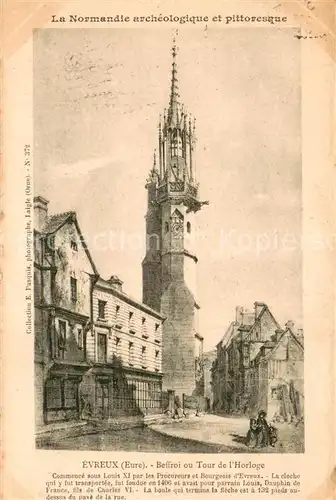 AK / Ansichtskarte Evreux Beffroi ou Tour de l Horloge Evreux