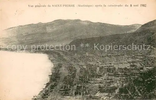 AK / Ansichtskarte Saint_Pierre_Martinique apres la catastrophe du 8 mai 1902 Vue aerienne Saint_Pierre_Martinique