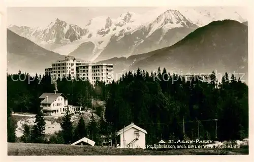 AK / Ansichtskarte Assy Passy_Haute_Savoie Sancellemoux et le Mont Blanc Assy Passy_Haute_Savoie