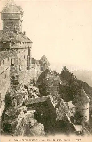 AK / Ansichtskarte Haut Koenigsbourg_Hohkoenigsburg Vue prise du Grand Bastion Haut Koenigsbourg