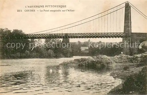 AK / Ansichtskarte Coudes Le Pont suspendu sur l Allier Coudes