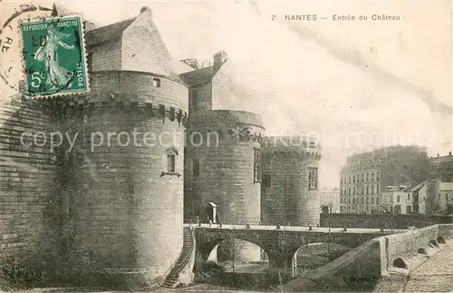 AK / Ansichtskarte Nantes_Loire_Atlantique Entree du Chateau Nantes_Loire_Atlantique