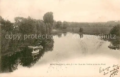 AK / Ansichtskarte Montbazon Vue de lIndre prise du Pont Montbazon