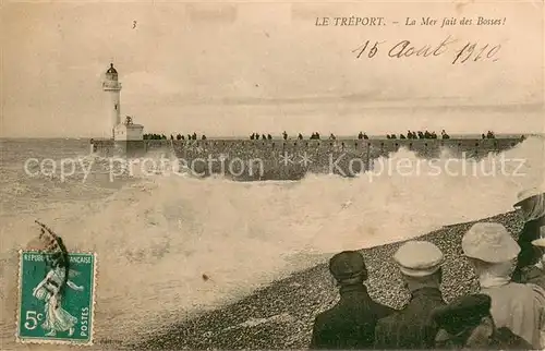 AK / Ansichtskarte Le_Treport La Mer fait des Bosses Le_Treport