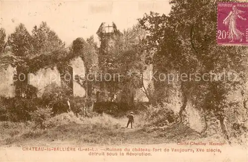 AK / Ansichtskarte Chateau la Valliere Ruines du chateau fort de Vaujours detruit sous la Revolution Chateau la Valliere
