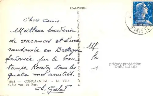 AK / Ansichtskarte Concarneau_Finistere La Ville Close vue du Port Concarneau_Finistere