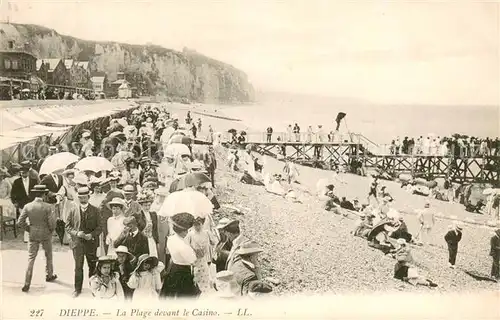 AK / Ansichtskarte Dieppe_76 La Plage devant le Casino 