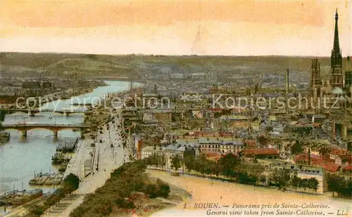 AK / Ansichtskarte Rouen Panorama pris de Sainte Catherine Rouen