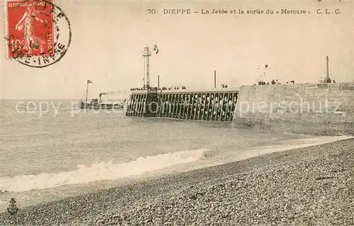 AK / Ansichtskarte Dieppe_76 La Jetee et la sortie du Mercure 