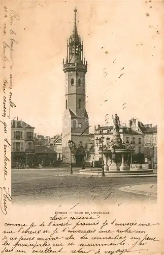 AK / Ansichtskarte Evreux Tour de l Horloge Evreux