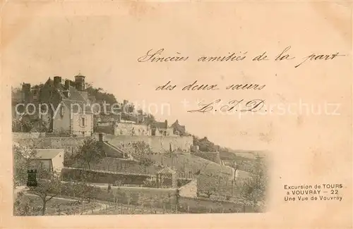 AK / Ansichtskarte Vouvray_Indre et Loire Excursion de Tours a Vouvray Une Vue de Vouvray Vouvray Indre et Loire
