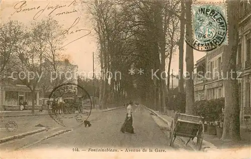 AK / Ansichtskarte Fontainebleau_Seine_et_Marne Avenue de la Gare Fontainebleau_Seine