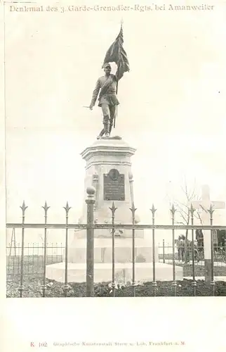 AK / Ansichtskarte Amanweiler Denkmal des 3. Garde Grenadier Regiments Amanweiler