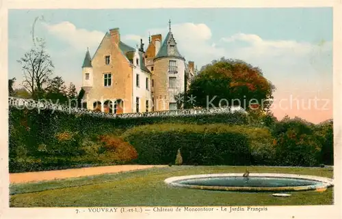 AK / Ansichtskarte Vouvray_Indre et Loire Chateau de Moncontour Le Jardin Francais Vouvray Indre et Loire