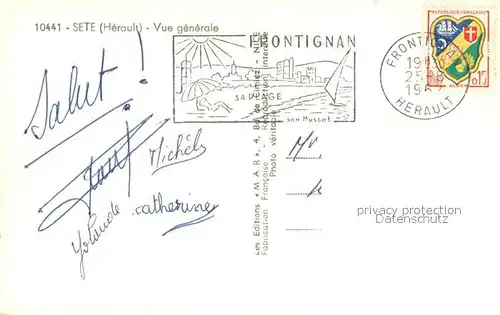 AK / Ansichtskarte Sete_Cette Vue generale 