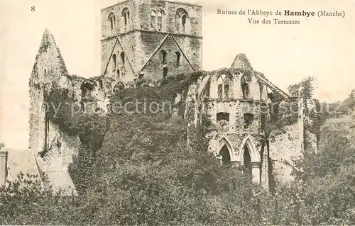 Hambye Ruines de l Abbaye vue des terrasses Hambye