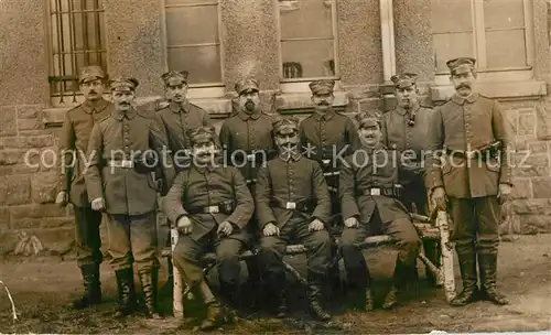 AK / Ansichtskarte Ohrdruf Gruppenfoto Landsturm Ohrdruf