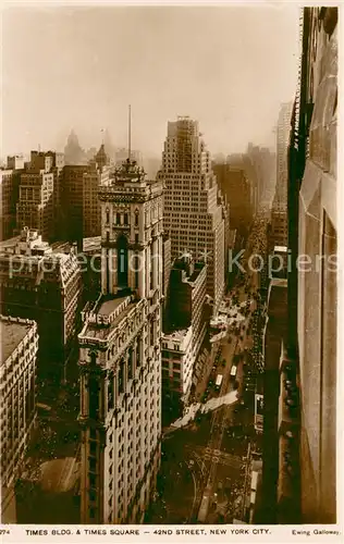 AK / Ansichtskarte New_York_City Times Building and Times Square New_York_City