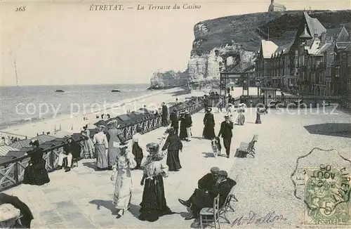 AK / Ansichtskarte Etretat Terrasse du casino Etretat