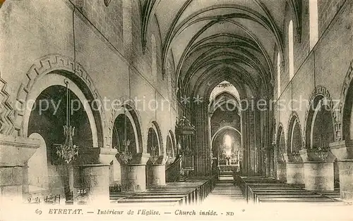 AK / Ansichtskarte Etretat Interieur de l eglise Etretat
