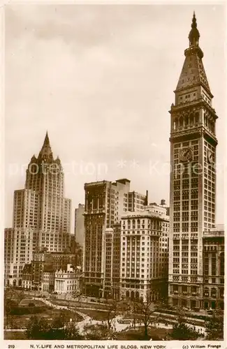 AK / Ansichtskarte New_York_City New York Life and Metropolitan Life Buildings New_York_City