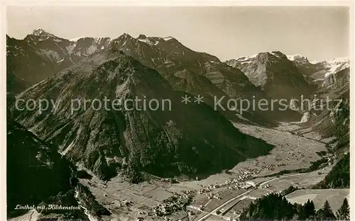 AK / Ansichtskarte Linthal_Glarus Panorama mit Blick zum Kilchenstock Alpenpanorama Linthal_Glarus