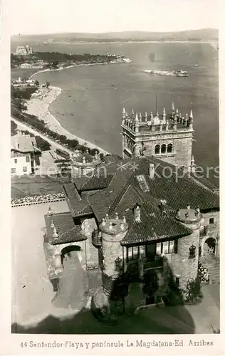 AK / Ansichtskarte Santander Playa y Peninsula La Magdalena Ed Santander