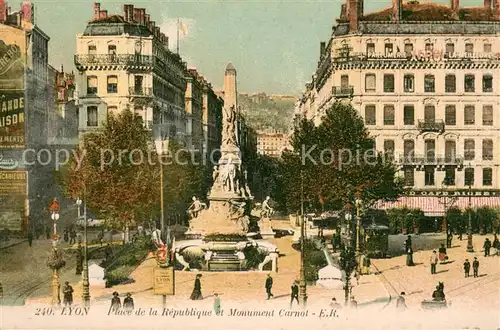 AK / Ansichtskarte Lyon_France Place de la Republique et Monument Carnot Lyon France