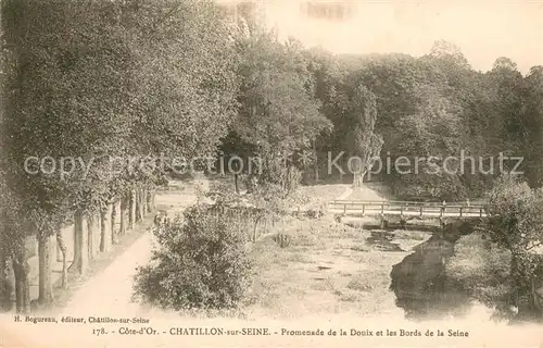 AK / Ansichtskarte Chatillon sur Seine Promenade de la Douix et les Bords de la Seine Chatillon sur Seine
