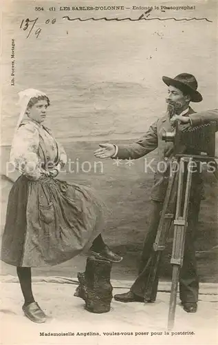 AK / Ansichtskarte Les_Sables d_Olonne Mademoiselle Angelina voulez vous poster por la posterite Les_Sables d_Olonne