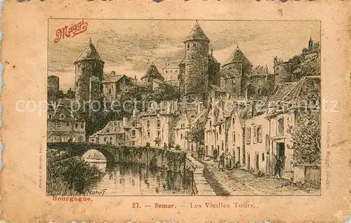 AK / Ansichtskarte Semur en Auxois Les Vieilles Tours Semur en Auxois