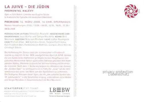 AK / Ansichtskarte Konstanz_Bodensee Gasse La Juive Die Juedin Oper Kirche Konstanz_Bodensee