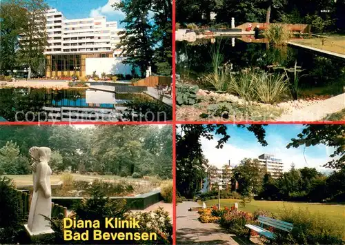 AK / Ansichtskarte Bad_Bevensen Diana Klinik Teich Statue Park Bad_Bevensen