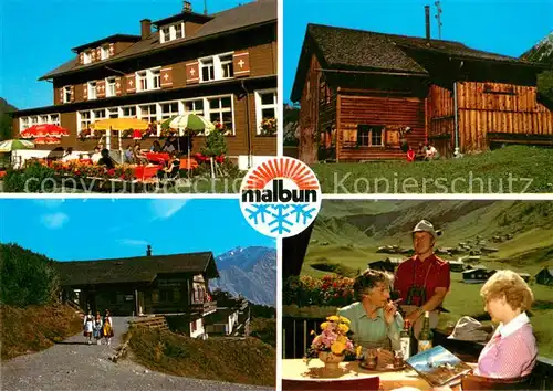 AK / Ansichtskarte Malbun Alpenhotel Malbun Engelburg Sareiser Joch Bergrestaurant Panorama Malbun