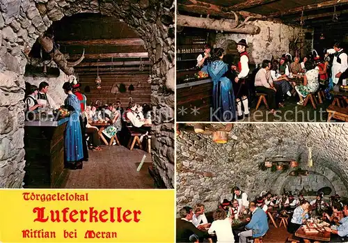 AK / Ansichtskarte Riffian_Meran Toerggelelokal Lufenkeller Details Riffian Meran