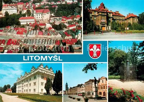 Litomysl Celkovy pohled Gymnazium Renesancni zamek z let Gottwaldovo namesti Ruzovy paloucek Litomysl