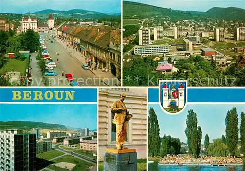 Beroun Gottwaldovo namesti Sidliste v Hlinkach Velke sidliste Soche Lenina Plovarne Beroun