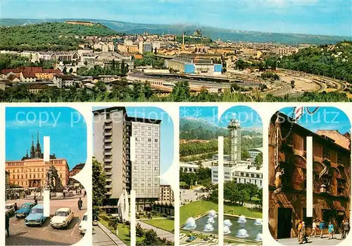 Brno_Bruenn Celkovy pohled namesti 25 unora Interhotel Continental Vyhlidkova vez vystaviste Plzenska pivnice Stopka Brno_Bruenn